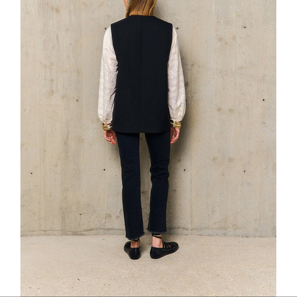 Gilet Long Chlotilde - Noir