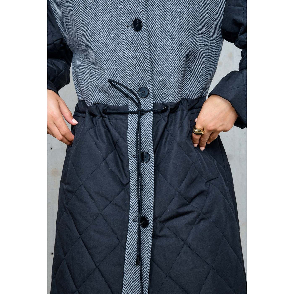 Abrigo acolchado Giada - Gris