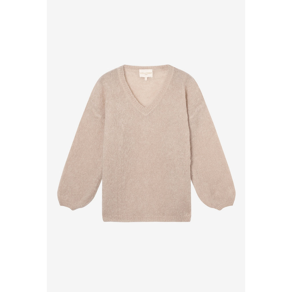 V-Hals Strik Nata - Cappuccino
