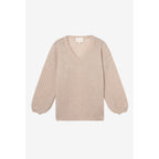 V-Hals Strik Nata - Cappuccino