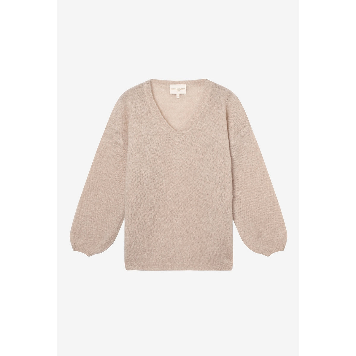 V-Hals Strik Nata - Cappuccino