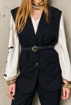 Mouwloze Blazer Chlotilde - Zwart