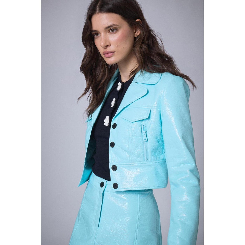 Veste Vinyle - Turquoise