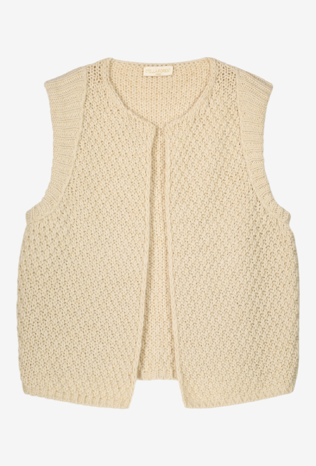 Ärmellose Strickweste Birelle – Ecru