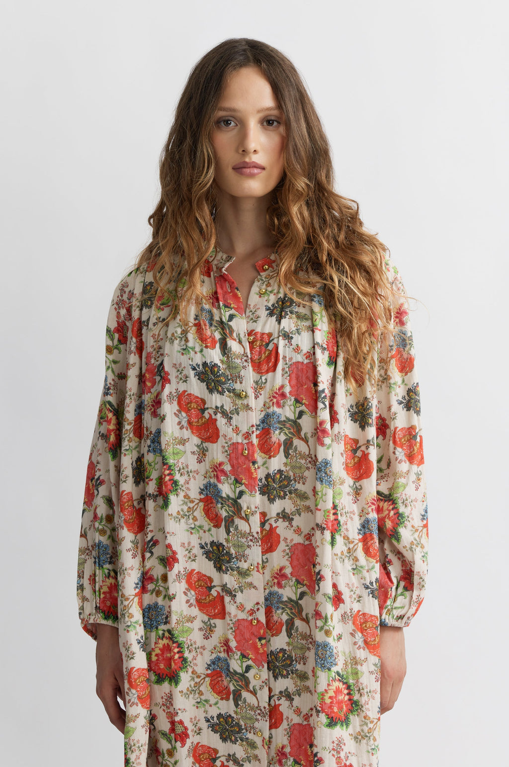 Vestido Largo Jouy - Crudo