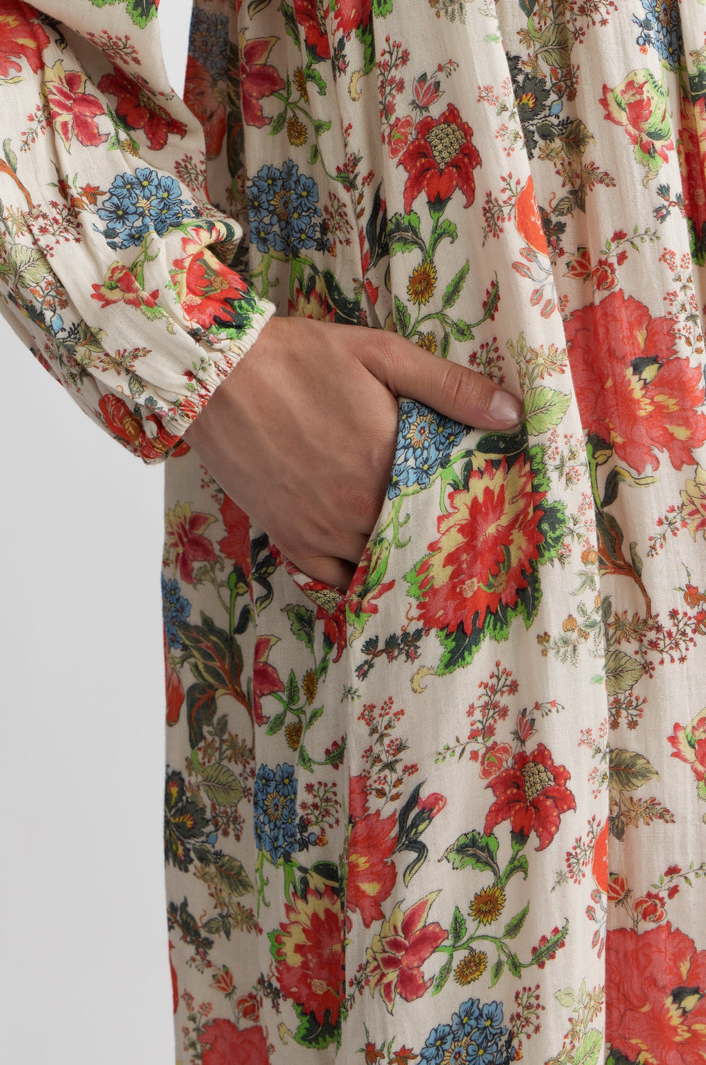 Vestido Largo Jouy - Crudo
