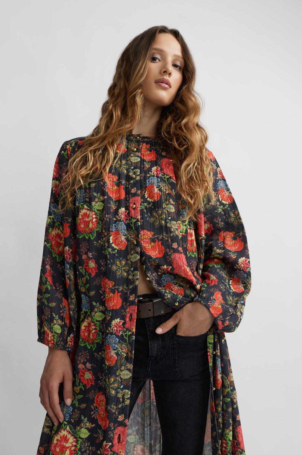 Vestido Largo Jouy - Crudo
