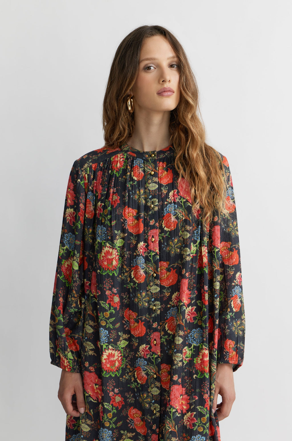 Vestido Largo Jouy - Crudo
