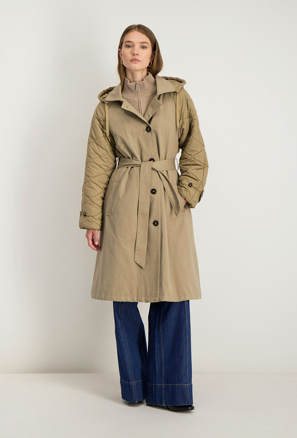 Trench Acolchado Asna - Beige