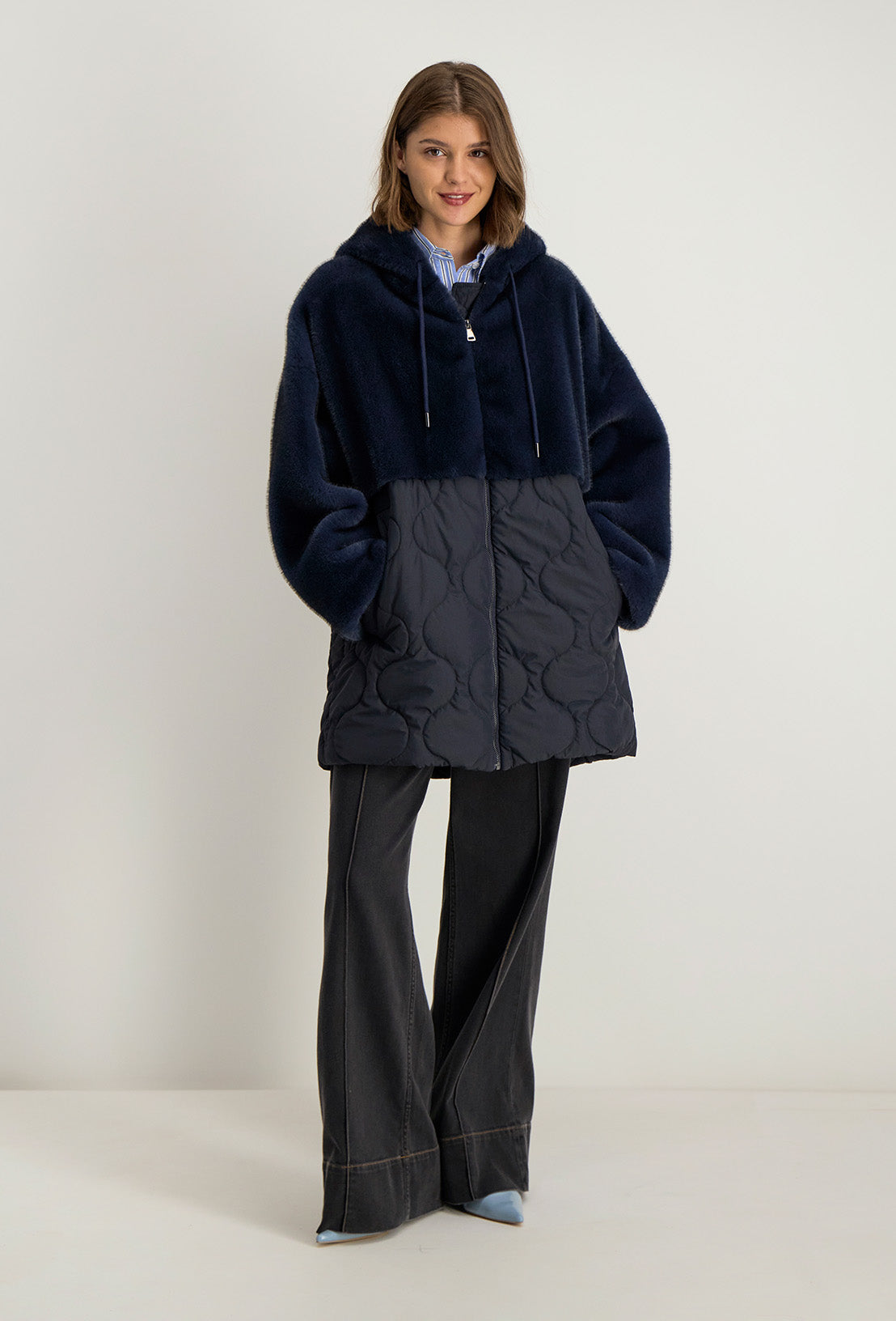 Manteau Faux Vison Pria - Nocturne