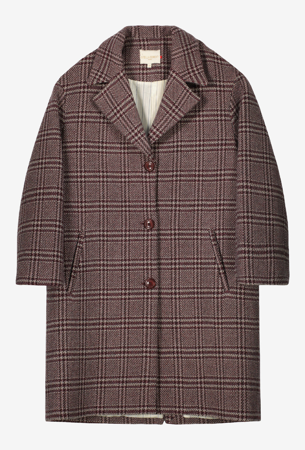 Leonce Knee-Length Coat - Raspberry