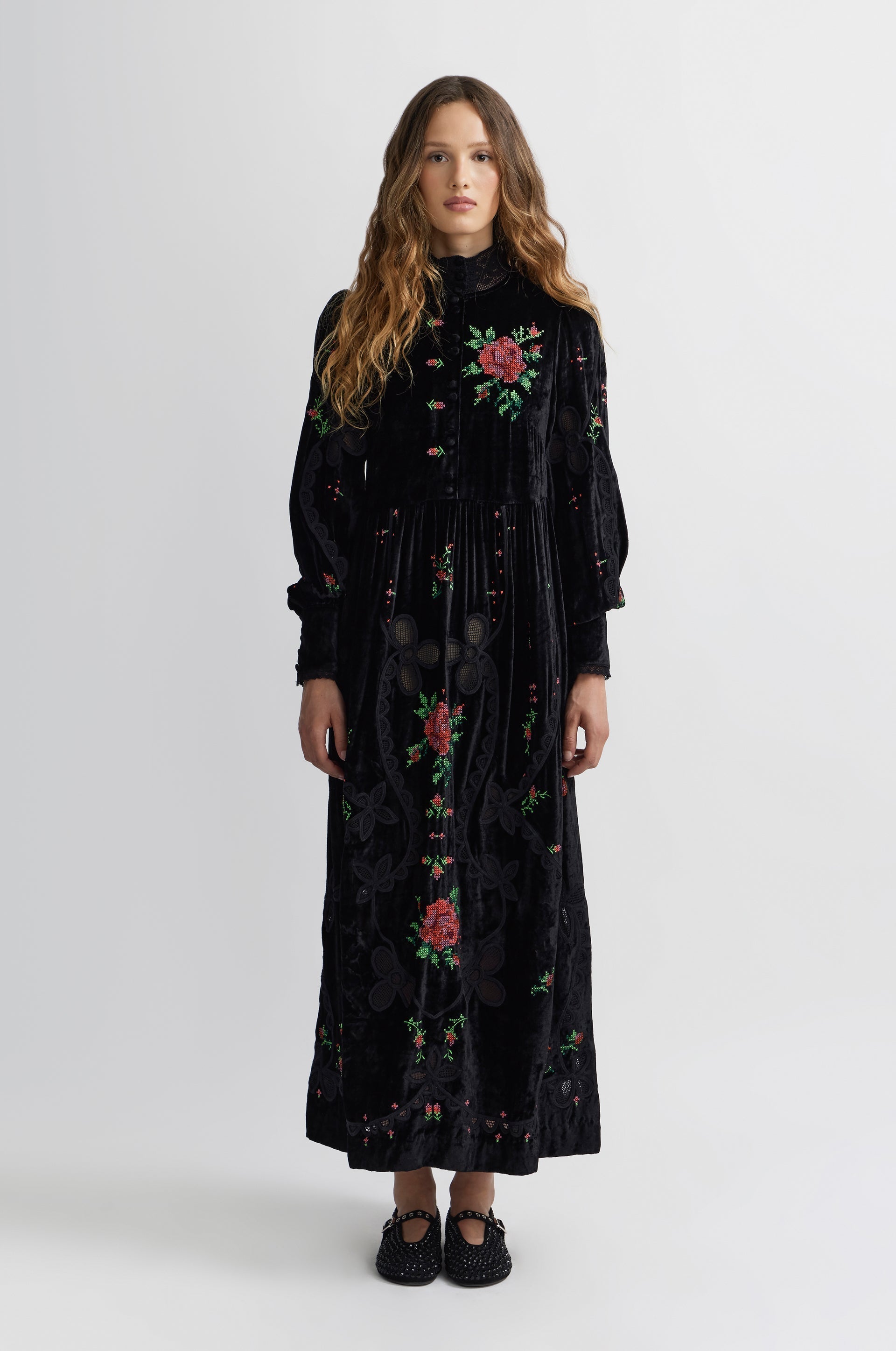 Vestido Largo Nappe - Negro