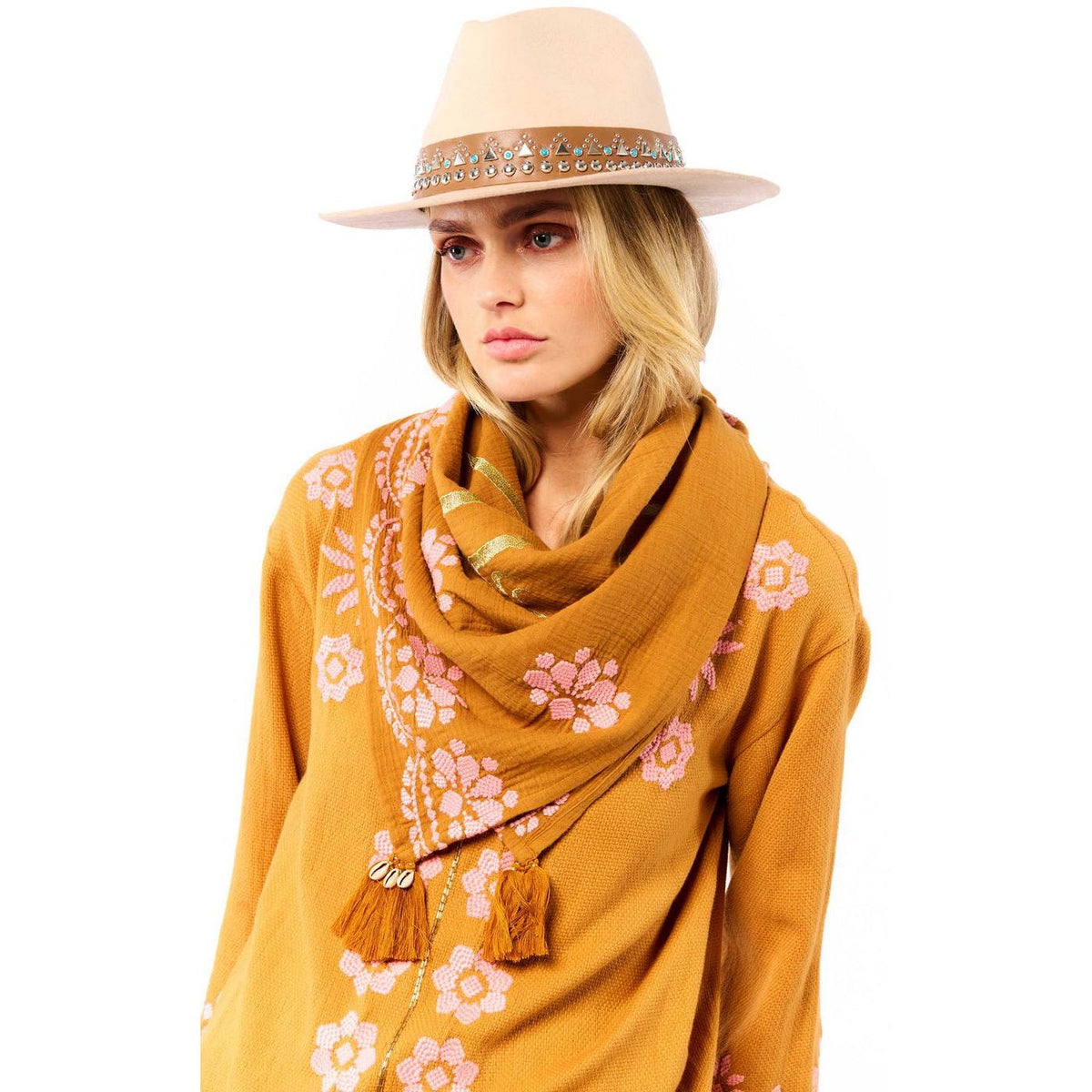Tassen en Accessoires Medium Sjaal Ocampo - Camel