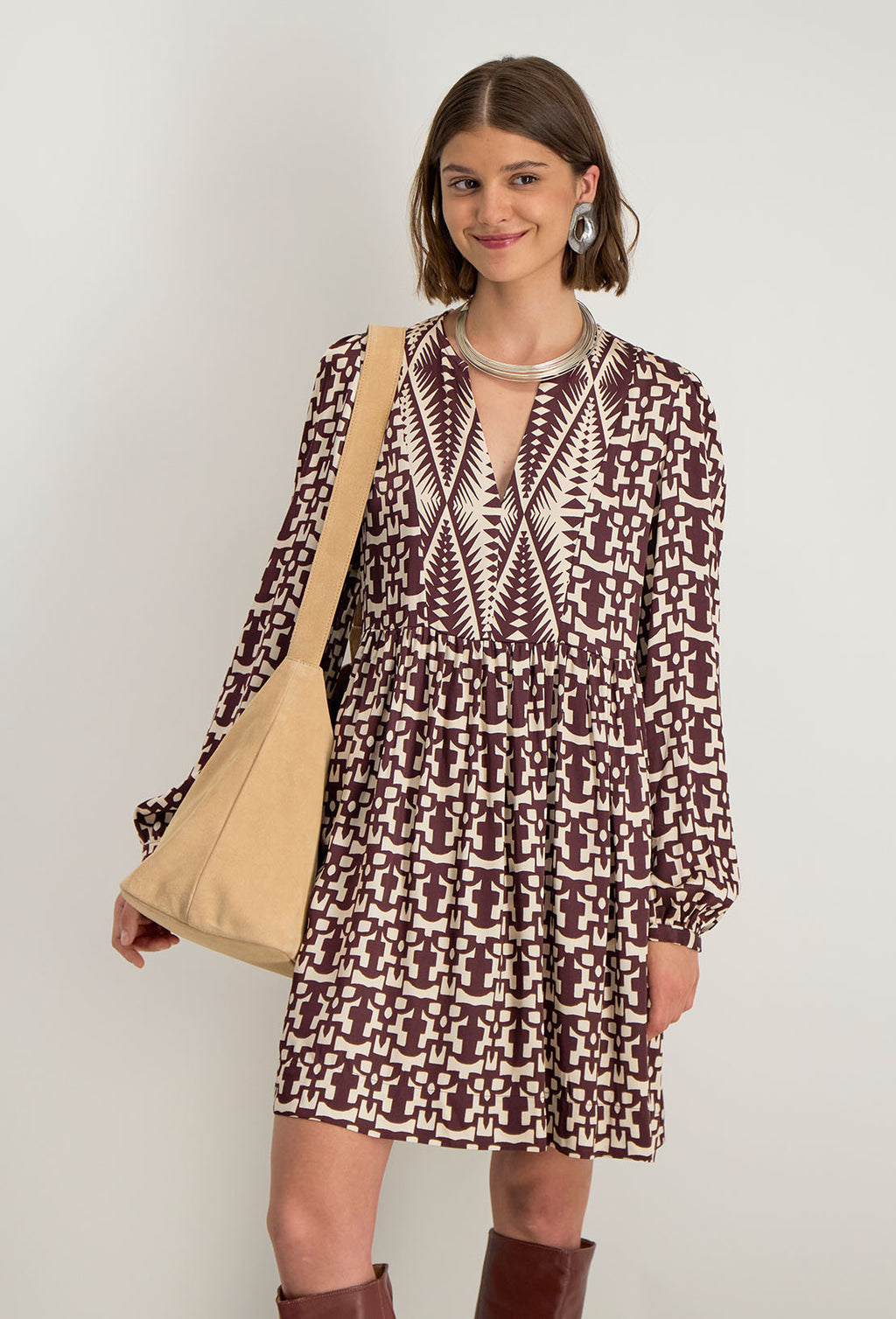 Robe Courte Azel - Bordeaux