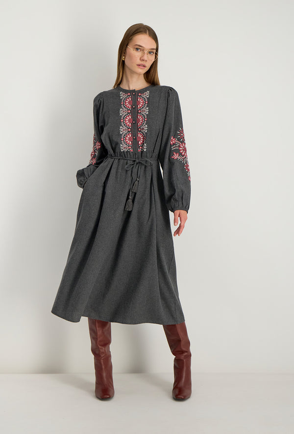 Vestido Midi Ml Lola - Antracita