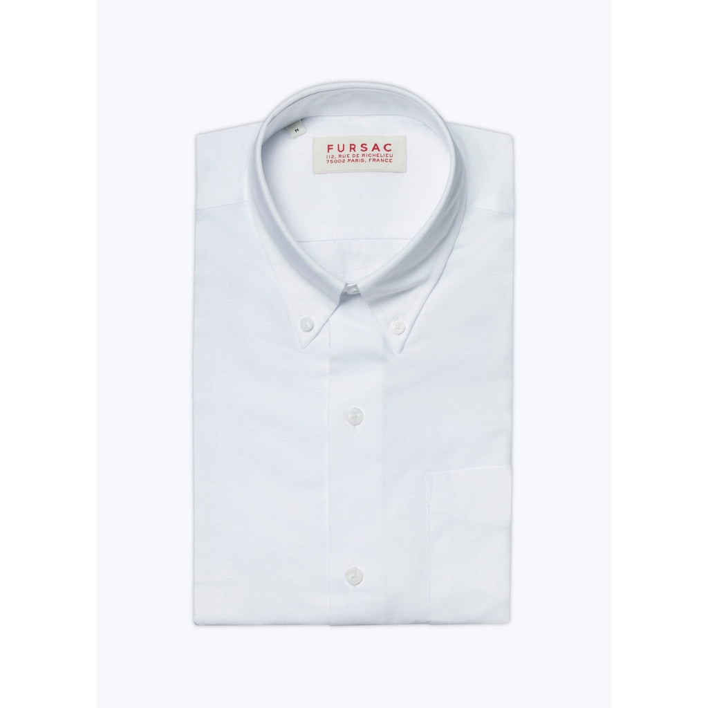 Fursac - Chemise Blanche En Oxford De Coton - Blanc