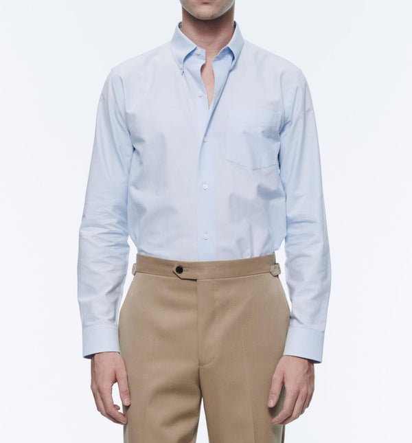 Fursac - Chemise En Oxford De Coton - Ciel - Homme