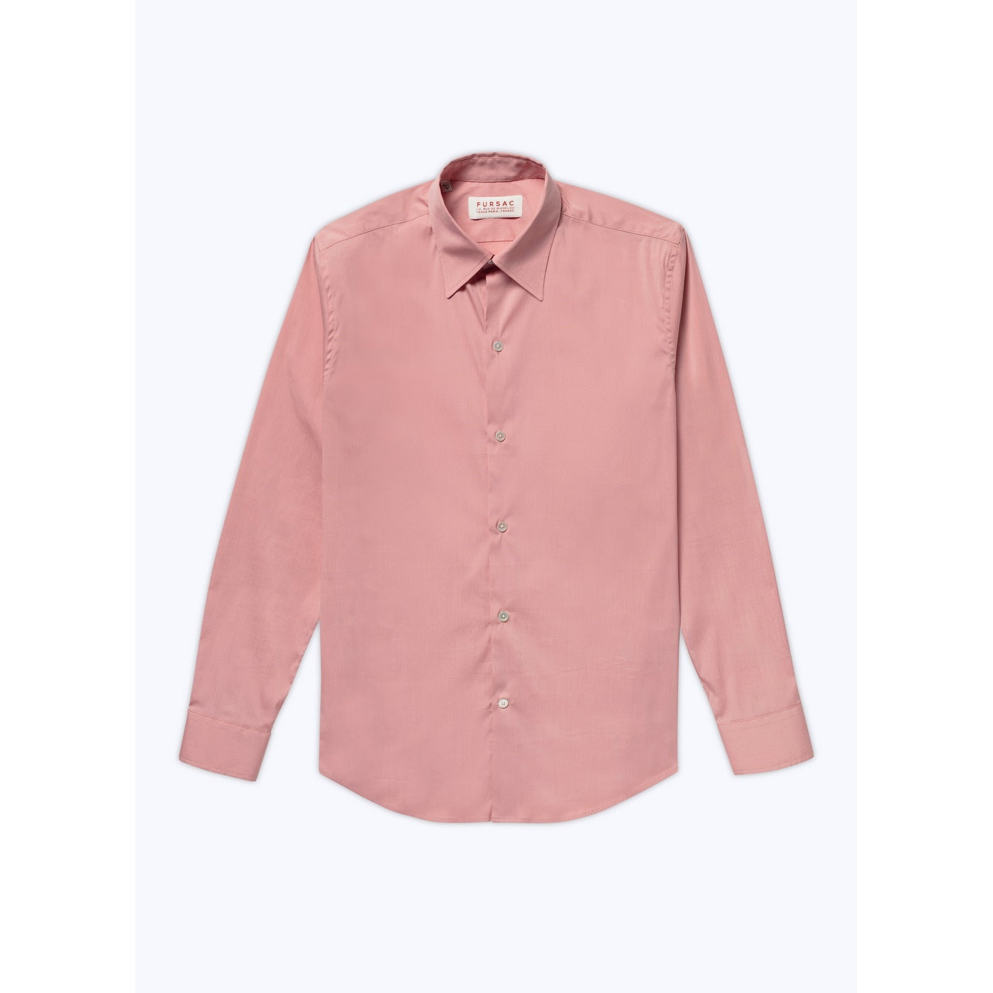 Fursac - Chemise Corail En Popeline De Coton Mélangé - Terre De Sienne - Homme