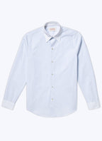 Fursac - Camisa de popelina de algodón a rayas - Cielo - Hombre