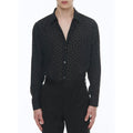 Fursac - Chemise À Col Hirondelle À Pois Velours - Pois Noirs
