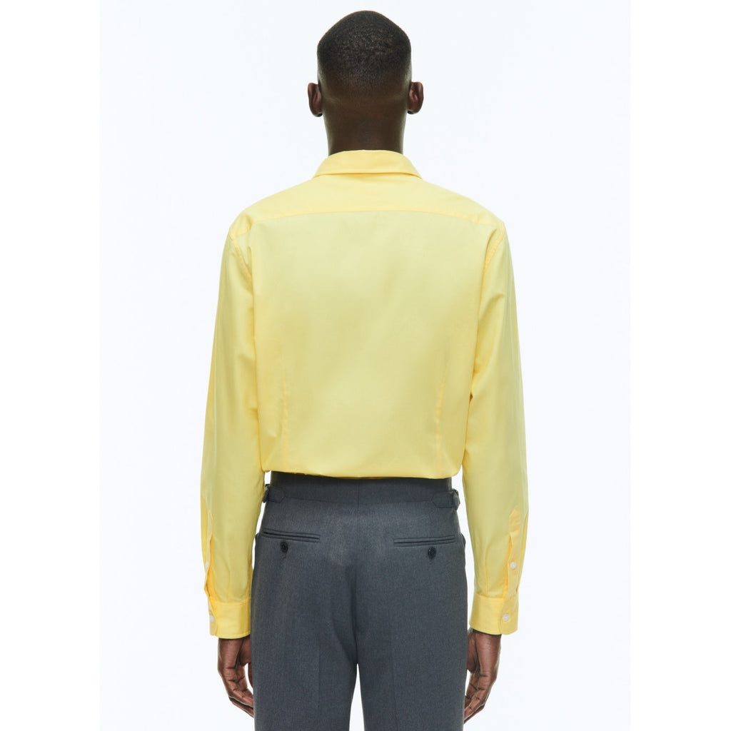 Fursac - Chemise À Col Hirondelle En Coton - Jaune