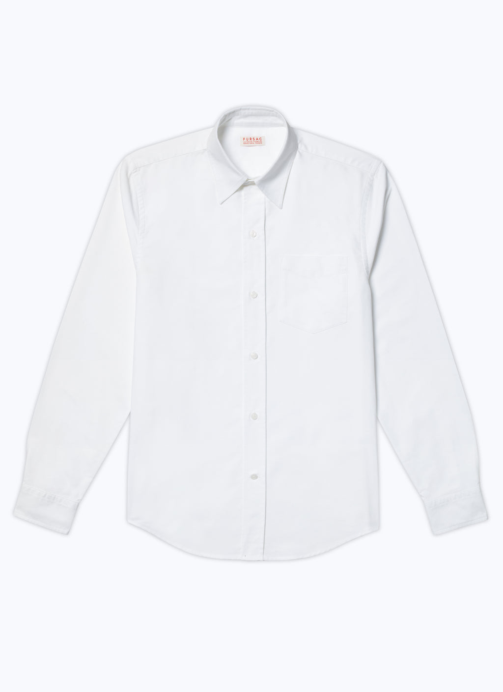 Camisa Con Cuello Golondrina En Twill - Blanco