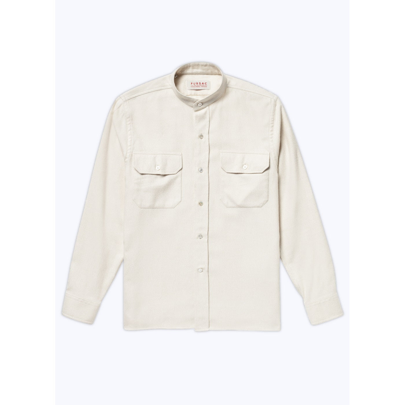 Fursac - Cotton Flannel Shirt - Natural - Men