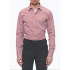 Fursac - Camisa de Cuello Recto en Algodón - Blanco - Rayas Bastón Rojas