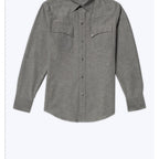 Fursac - Chemise Western Grise En Coton - Gris Foncé