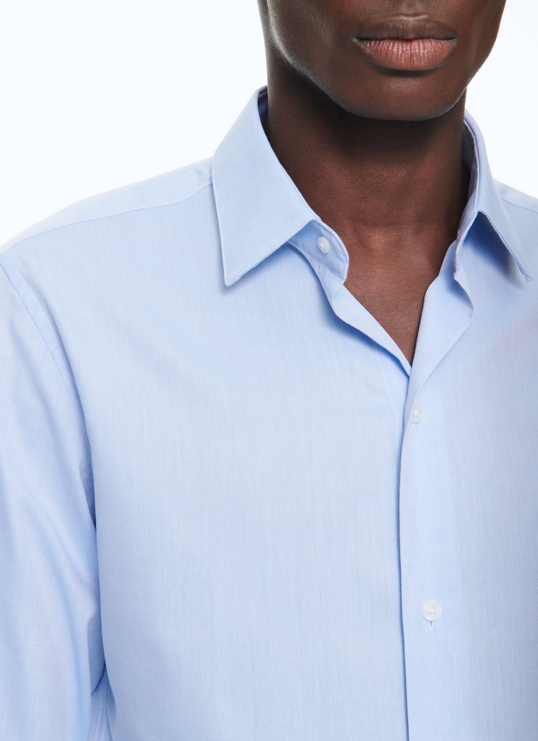 Fursac - Blue Cotton Twill Shirt - Blue