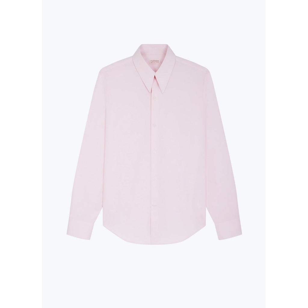 Camisa Rosa Con Cuello Lanza - Rosa Pálido