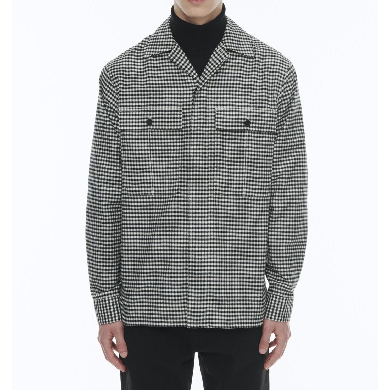 Fursac - Camisa recta de algodón cepillado orgánico