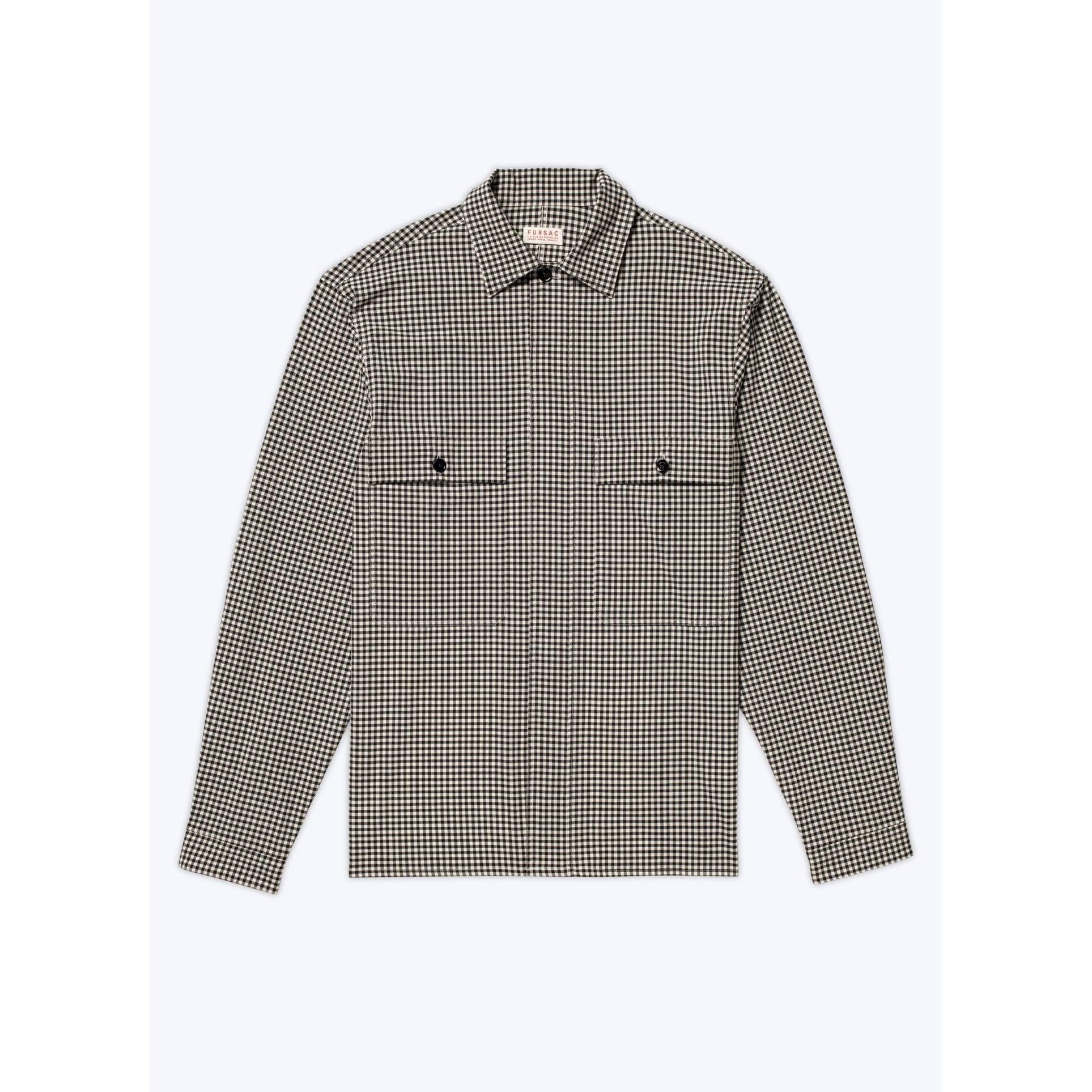 Fursac - Camisa recta de algodón cepillado orgánico