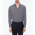 Chemise À Pois En Viscose Certifiée - Noir - Pois Blanc