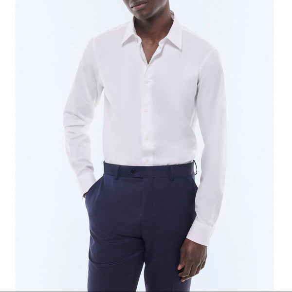 Fursac - Plain Poplin Fitting Shirt - White