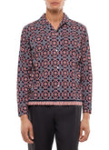Viscose overhemd met fantasieprint - Marine