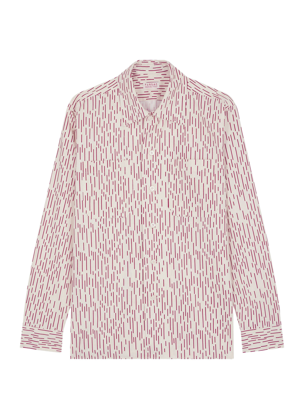 Overshirt med kamouflagetryck – ecru