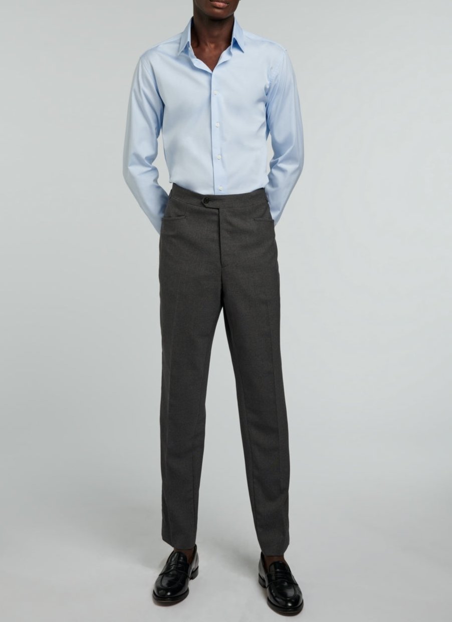 Fursac - Chemise En Popeline De Coton - Ciel - Homme