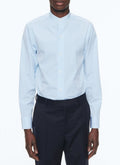 Fursac - Striped Cotton Poplin Shirt - Turquoise - Men