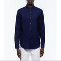 Navy Brushed Cotton Shirt - Navy