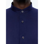 Navy Brushed Cotton Shirt - Navy