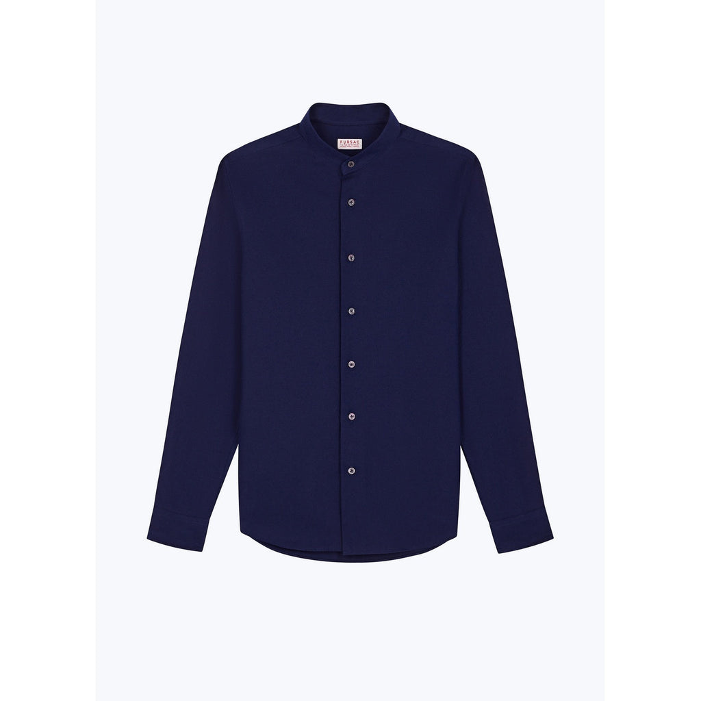 Navy Brushed Cotton Shirt - Navy