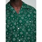 Fursac - Chemise À Imprimé Bandana En Popeline De Coton - Vert Bouteille - Homme