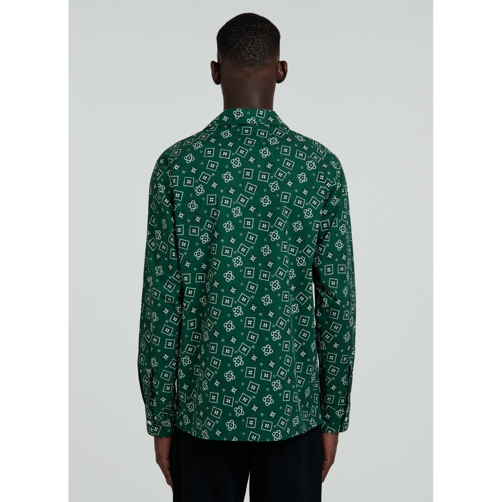 Fursac - Chemise À Imprimé Bandana En Popeline De Coton - Vert Bouteille - Homme