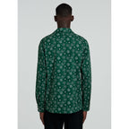 Fursac - Chemise À Imprimé Bandana En Popeline De Coton - Vert Bouteille - Homme