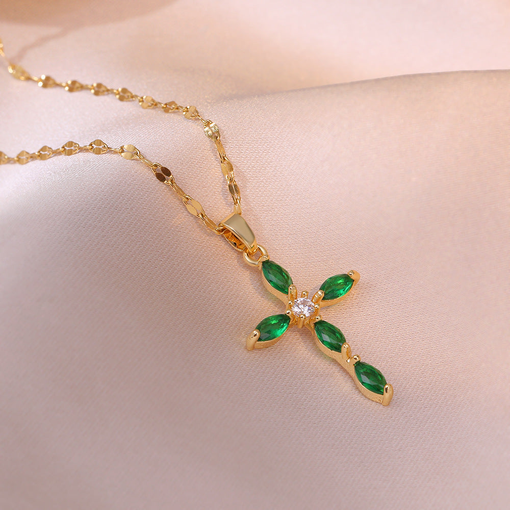 Collier Agathe Vert