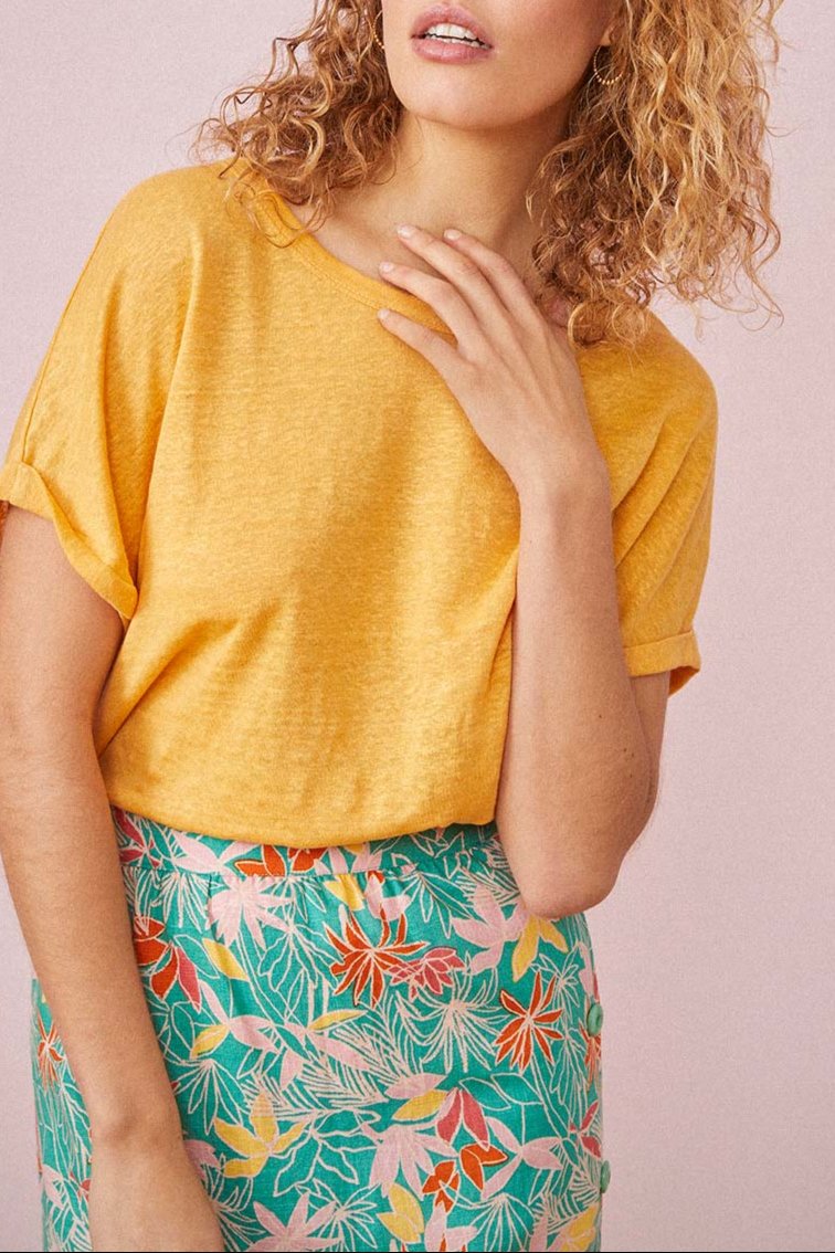 Tee Shirt Hanami - Safran