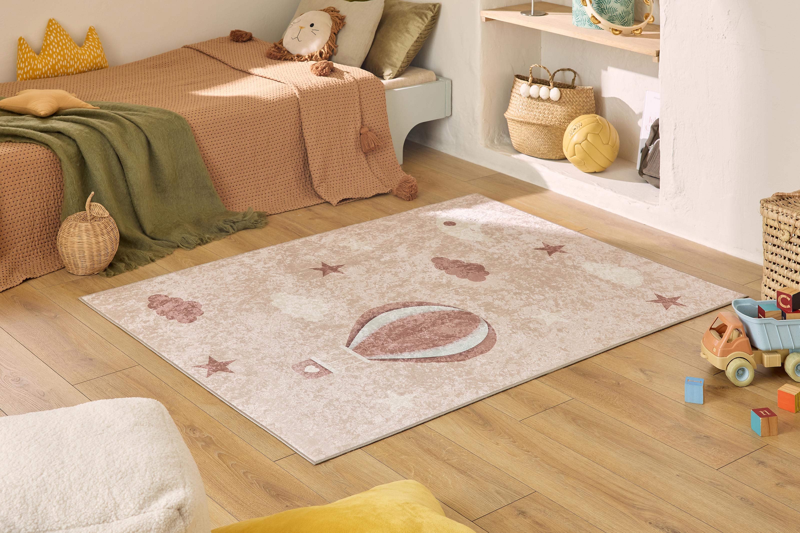 Happy - Tapis D'Intérieur - Polyester Imprimé - Beige