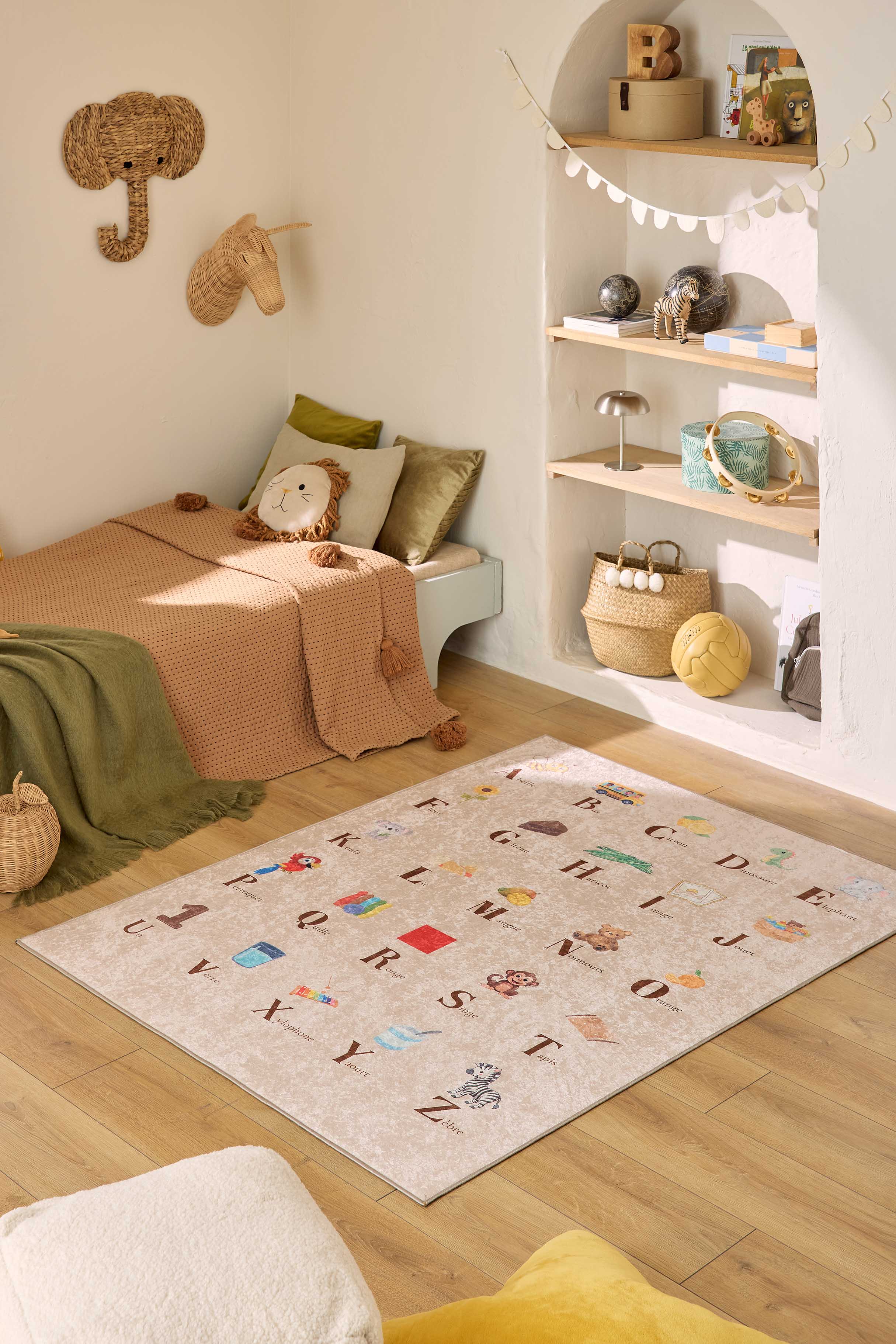 Happy - Alfombra Interior - Poliéster Estampado - Beige
