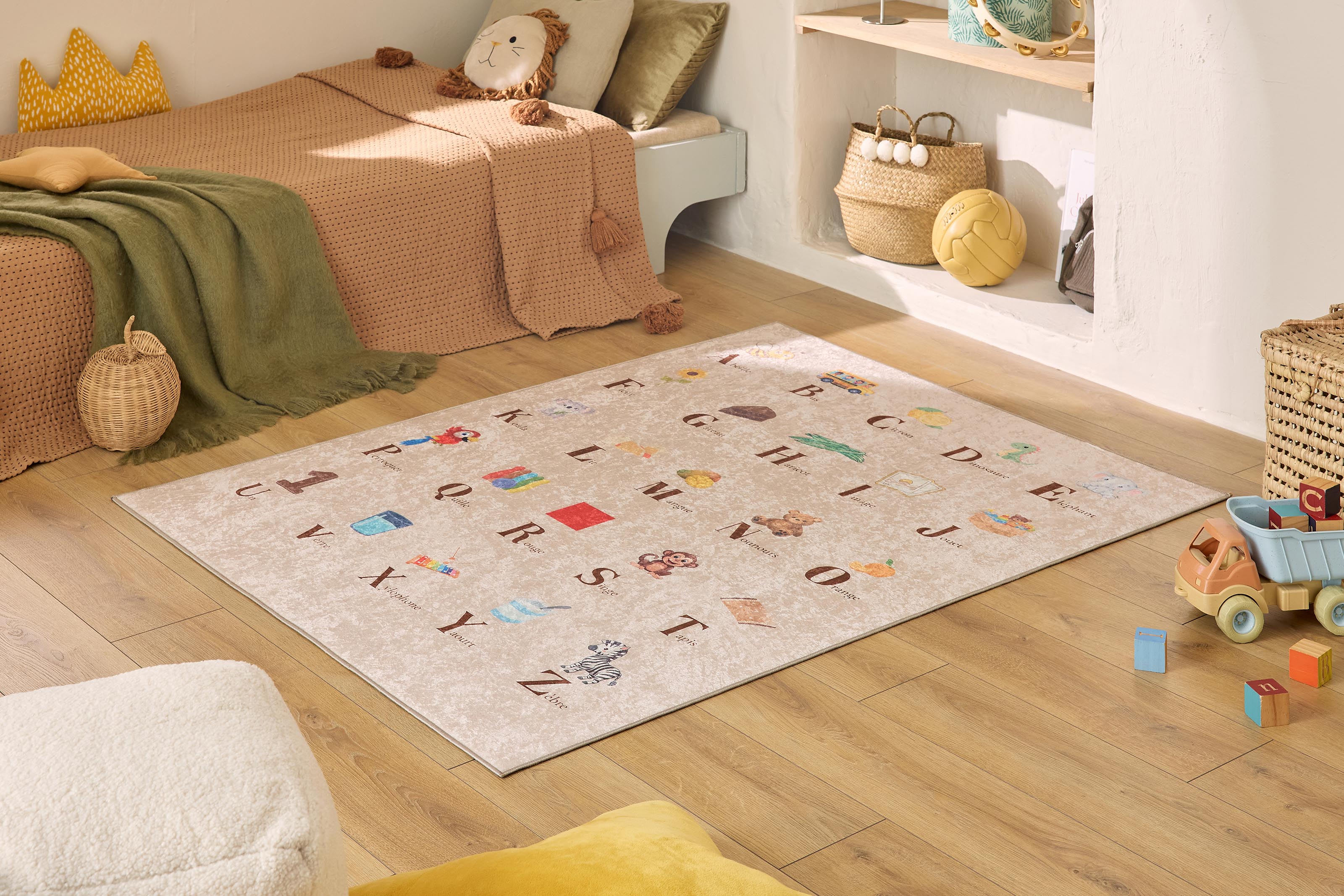 Happy - Alfombra Interior - Poliéster Estampado - Beige